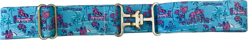 Front view of the California Belle & Bow Kids Elastic Belt on a white background