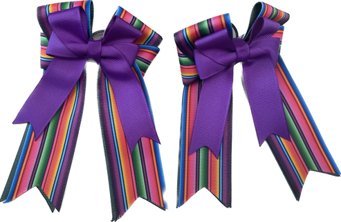 View of the Salsa Belle & Bow Kids Hair Bows on a white background