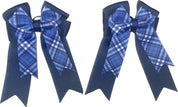 View of the True Blue Belle & Bow Kids Hair Bows on a white background