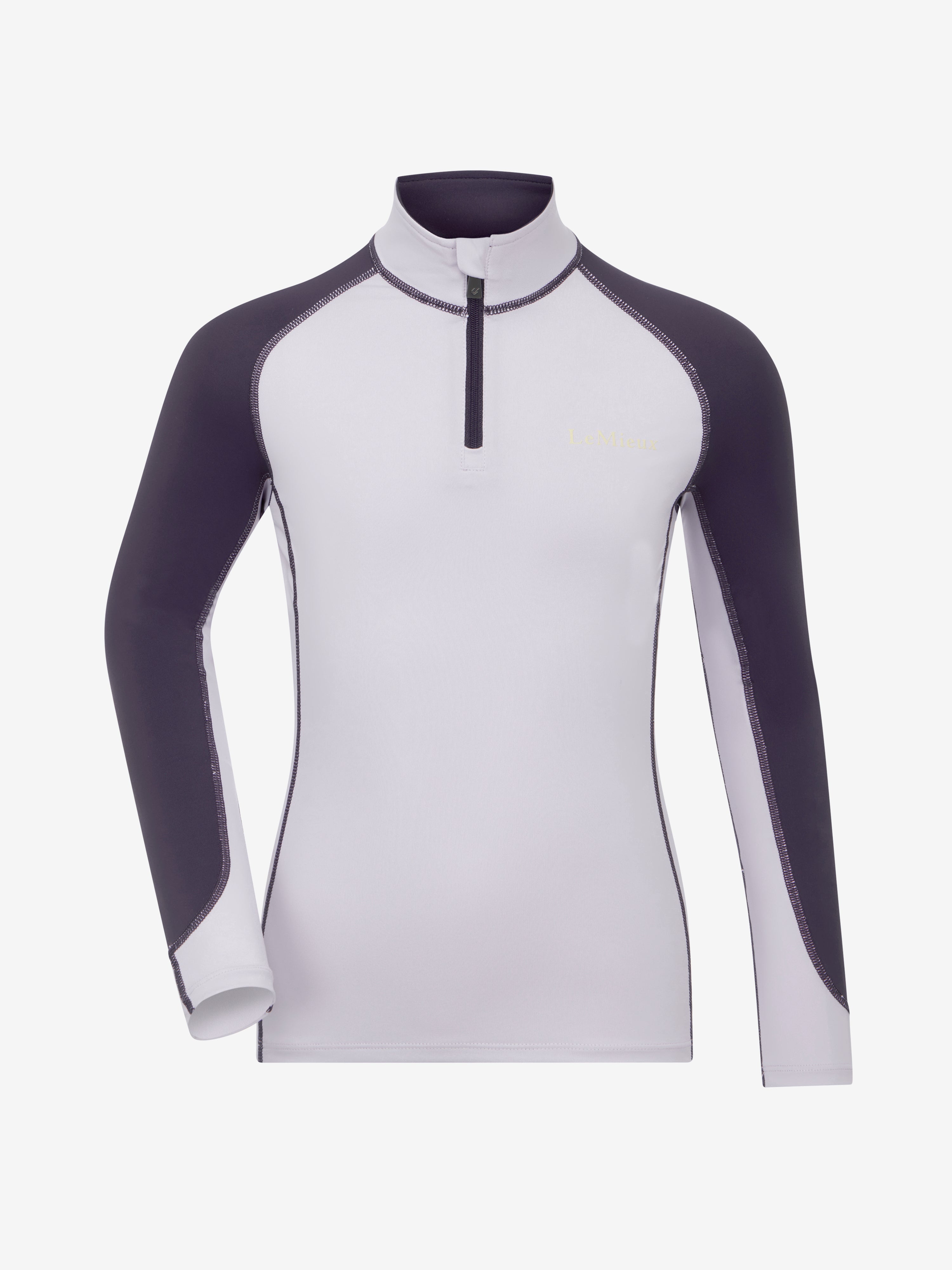 Front view of Lilac LeMieux Mini Long Sleeve Baselayer on a plain background