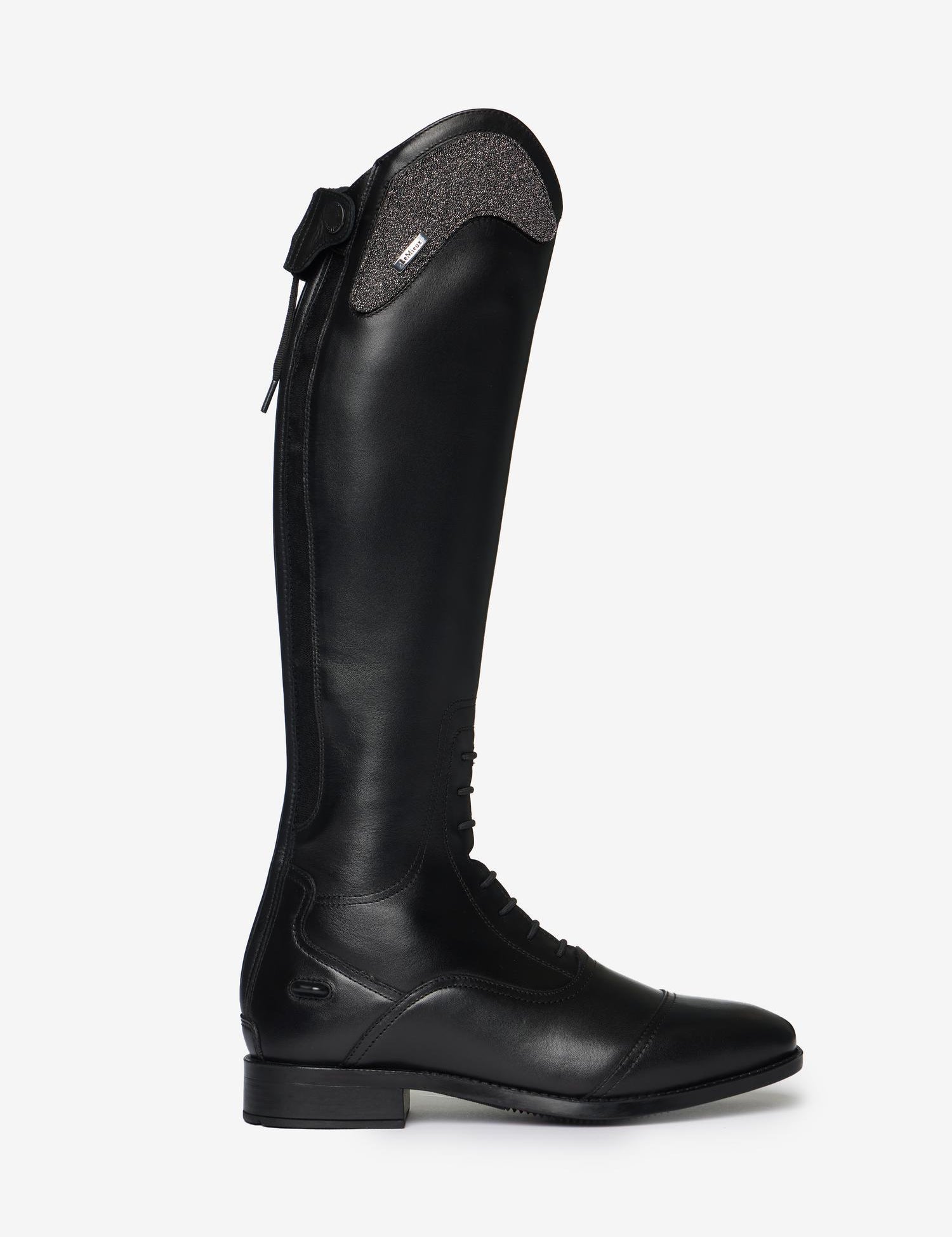 Side view of the LeMieux Junior Interchangeable Riding Boots in Black