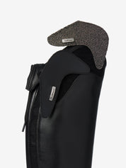 View of the top of the LeMieux Junior Interchangeable Riding Boot that shows the 2 interchangeable top panels