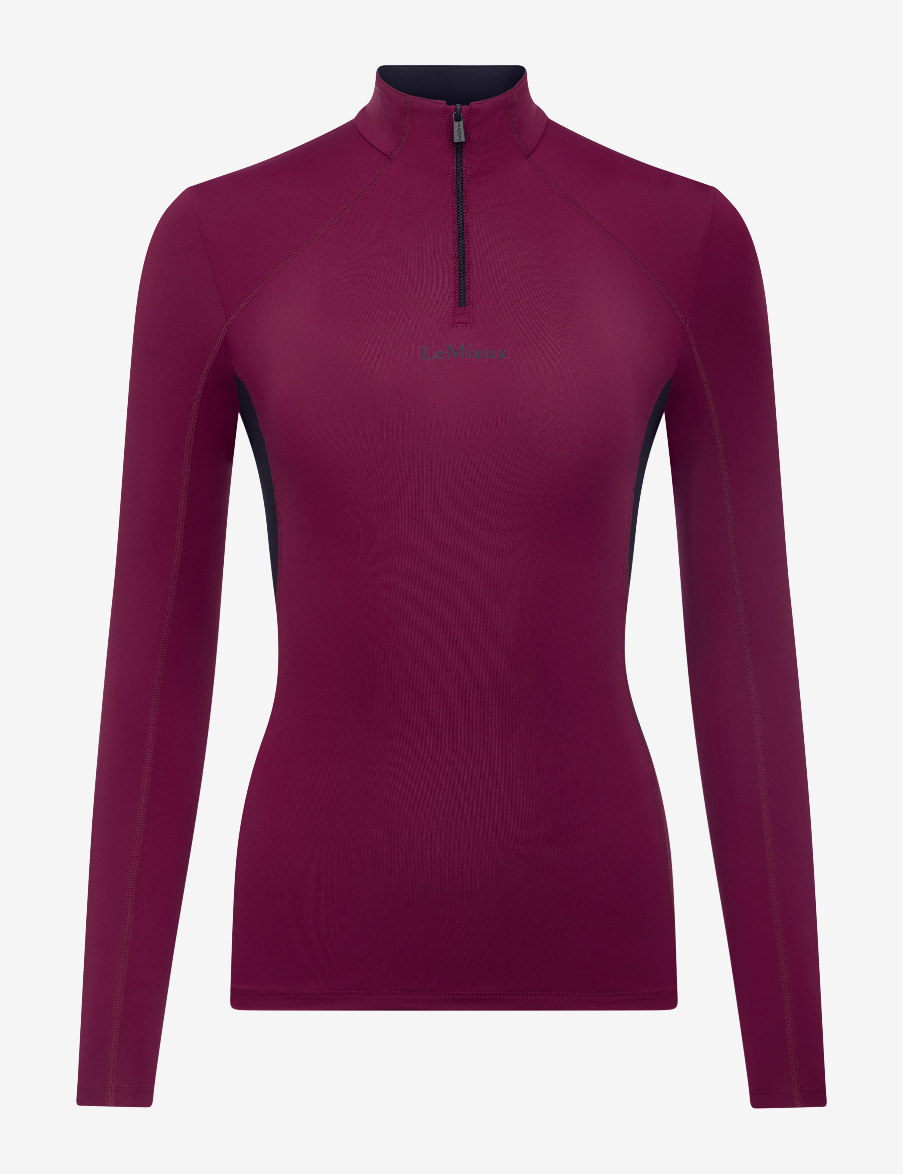 Front view of the Blackberry LeMieux Classique Base Layer on a white background