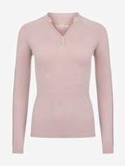 Front view of the Wild Rose LeMieux Lisa Long Sleeve Base Layer on a white background