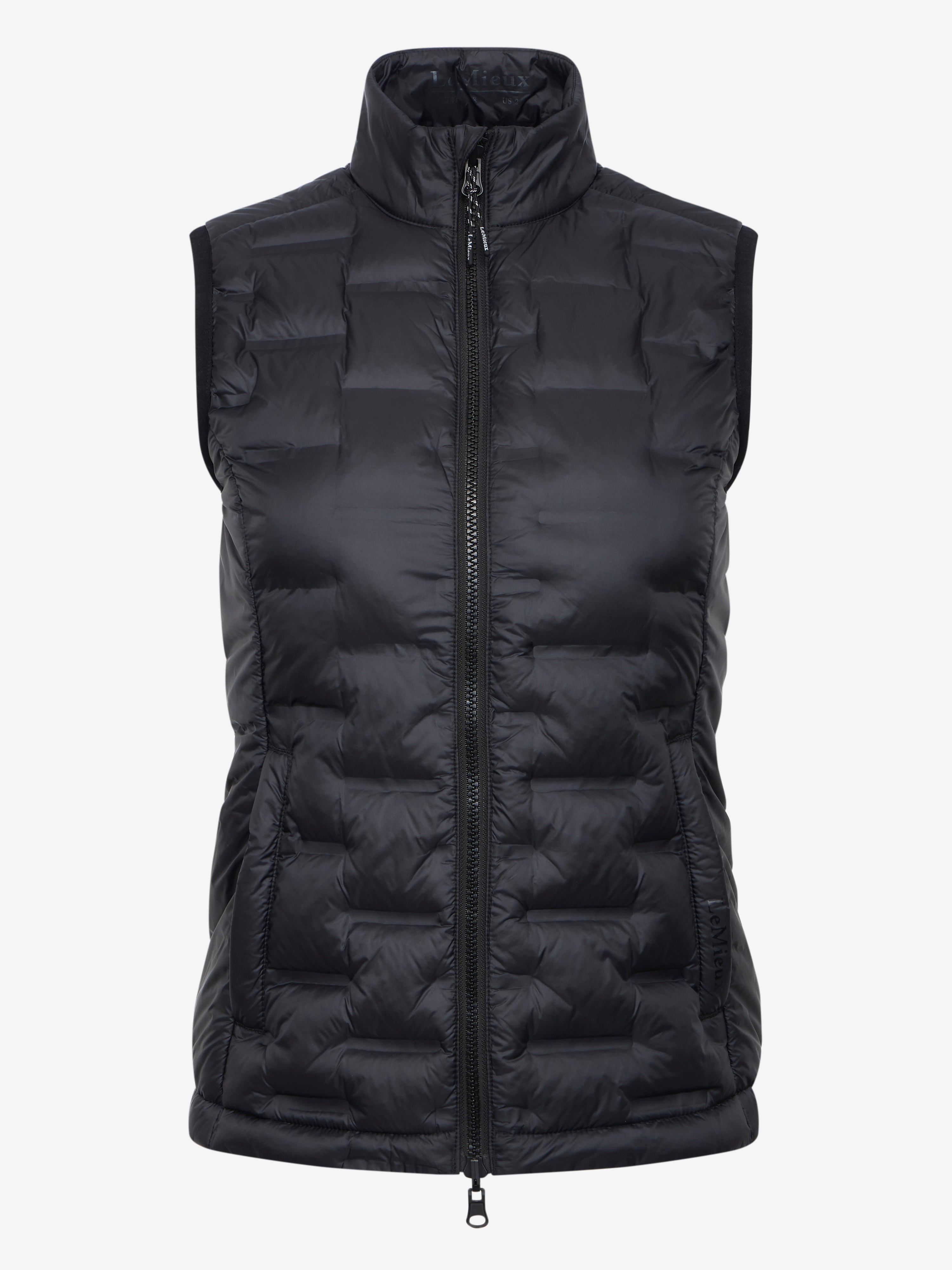 Front view of Blackberry LeMieux Brooke Waterproof Hybrid Jacket on a white background
