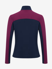 Back view of Blackberry LeMieux Young Rider Bethany Fleece Zip Through on a plain background