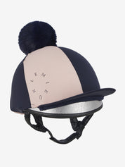 Angled front view of the navy LeMieux Harlequin Hat Silk on a white background