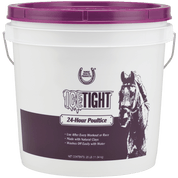 Front view of a 25 lb Horse Health Products Icetight Poultice on a white background