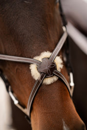 Close-up view of the Figure 8 on the Black Oak Cedar Figure 8 Bridle