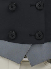 Close-up view of the buttons on the black RJ Classics Legacy Lite Jr. Shadbelly