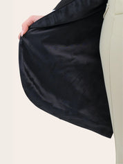 Close-up view of the lining on the black RJ Classics Legacy Lite Shadbelly on a plain background