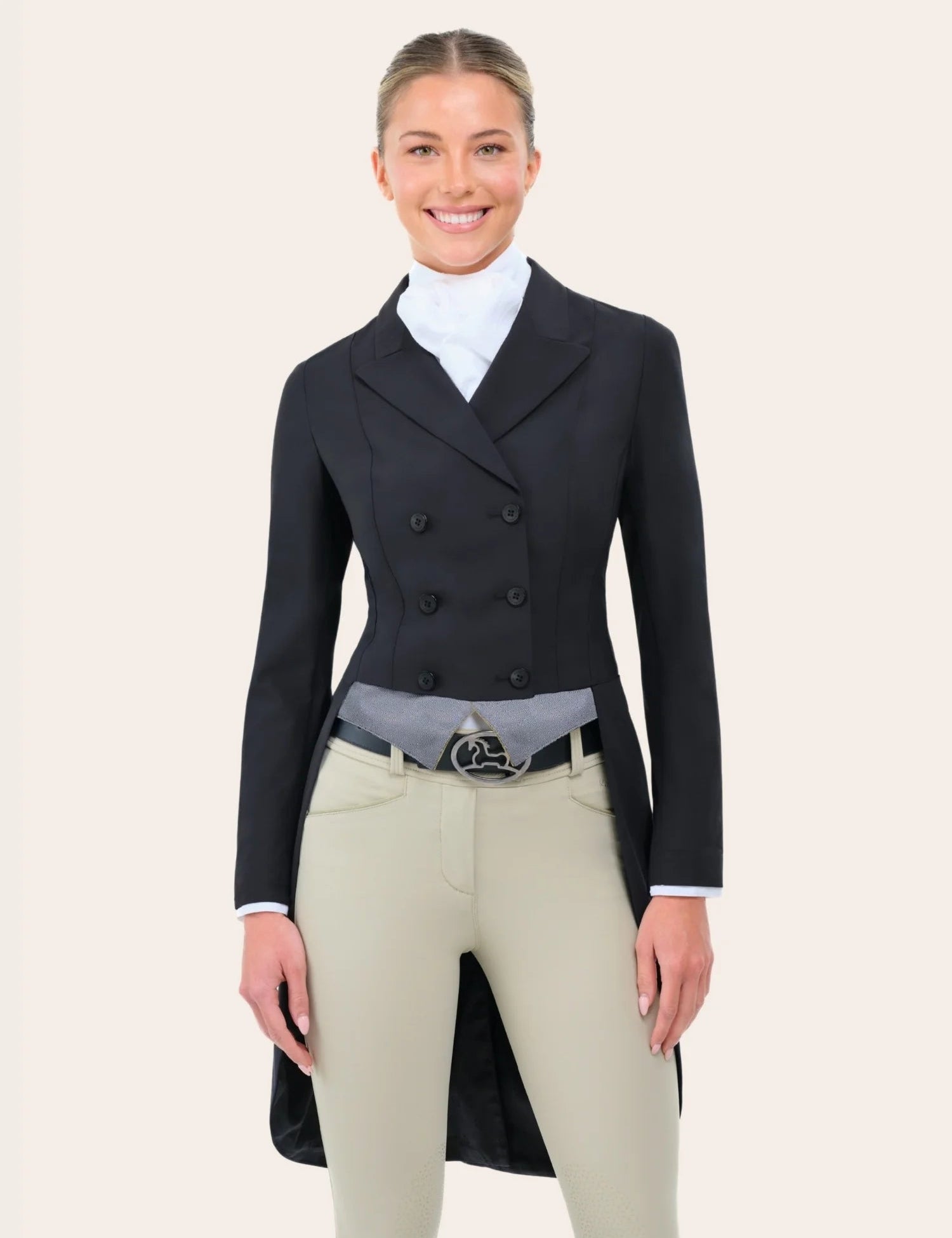 Front view of a female model wearing the black RJ Classics Legacy Lite Shadbelly on a plain background