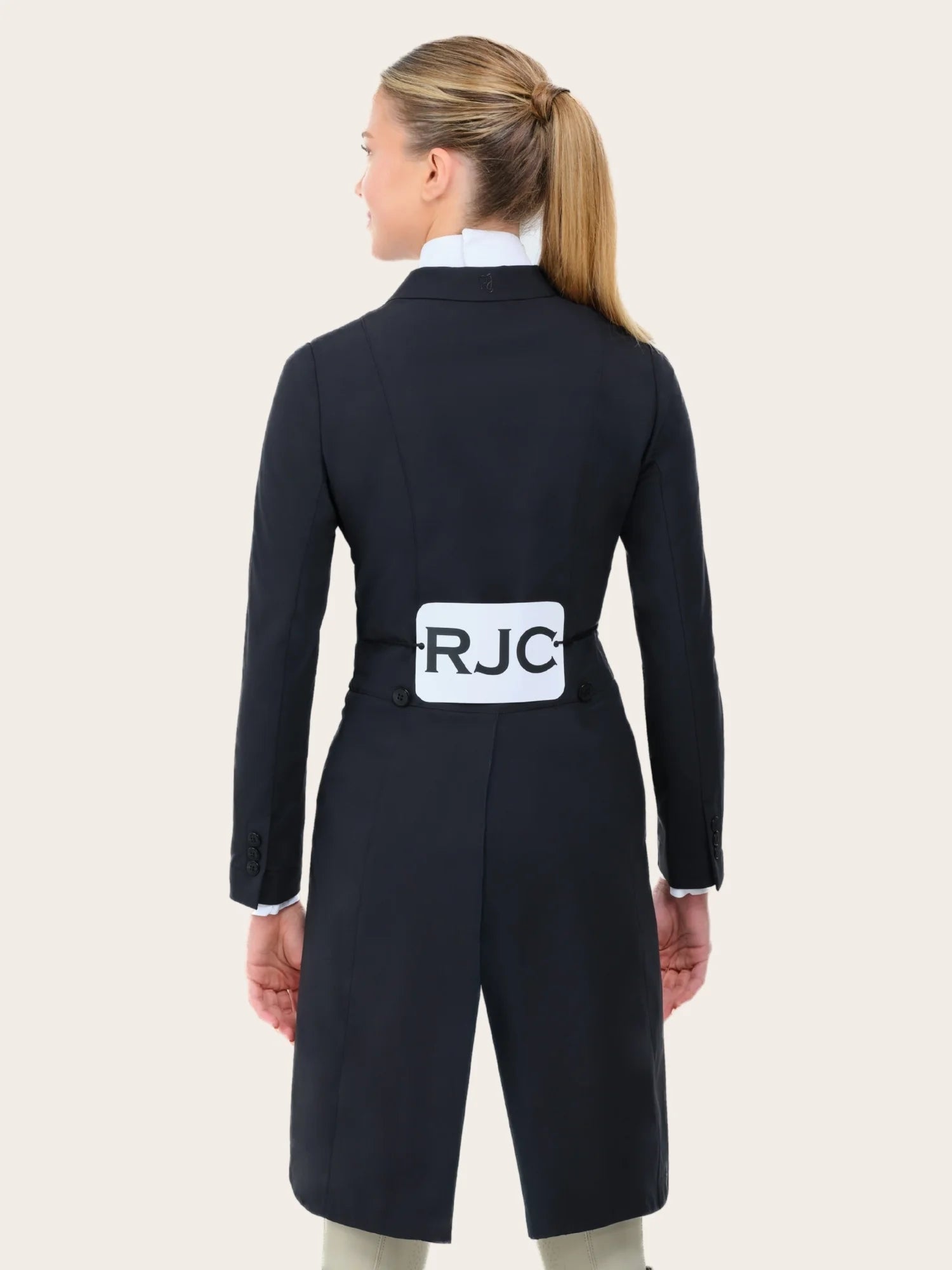 Back view of a female model wearing the black RJ Classics Legacy Lite Shadbelly on a plain background