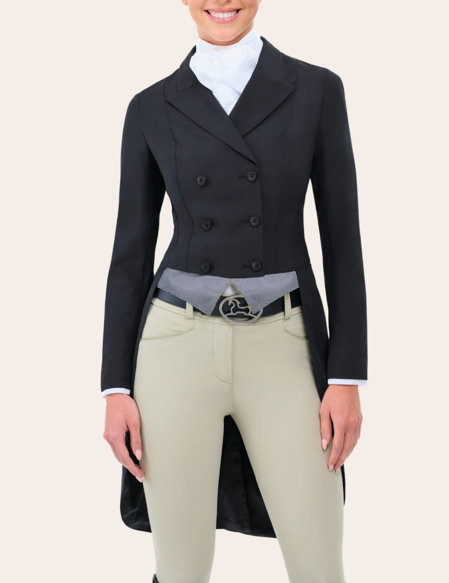 Front view of a female model wearing the black RJ Classics Legacy Lite Shadbelly on a plain background