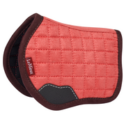 Side view of the cranberry LeMieux Toy Pony Saddle Pad on a white background