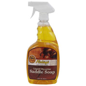 Front view of a 32 oz bottle of Fiebing's Liquid Glycerine Saddle Soap on a white background