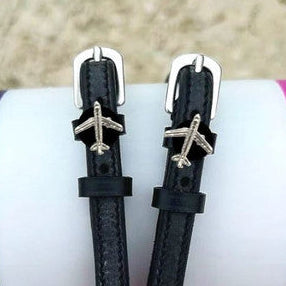 Close-up view of the buckled Plane Mane Jane Spur Straps