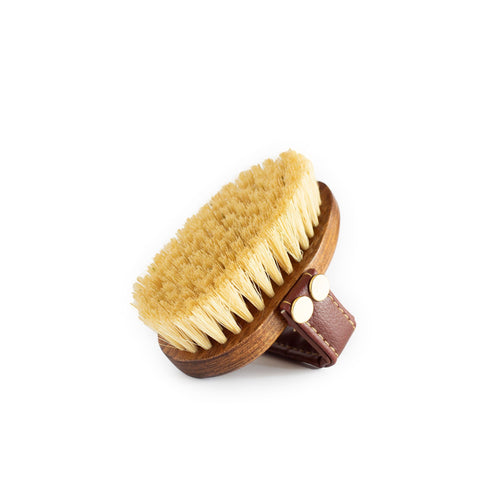 Bristle view of the Hairy Pony Mini Mud Brush on a white background