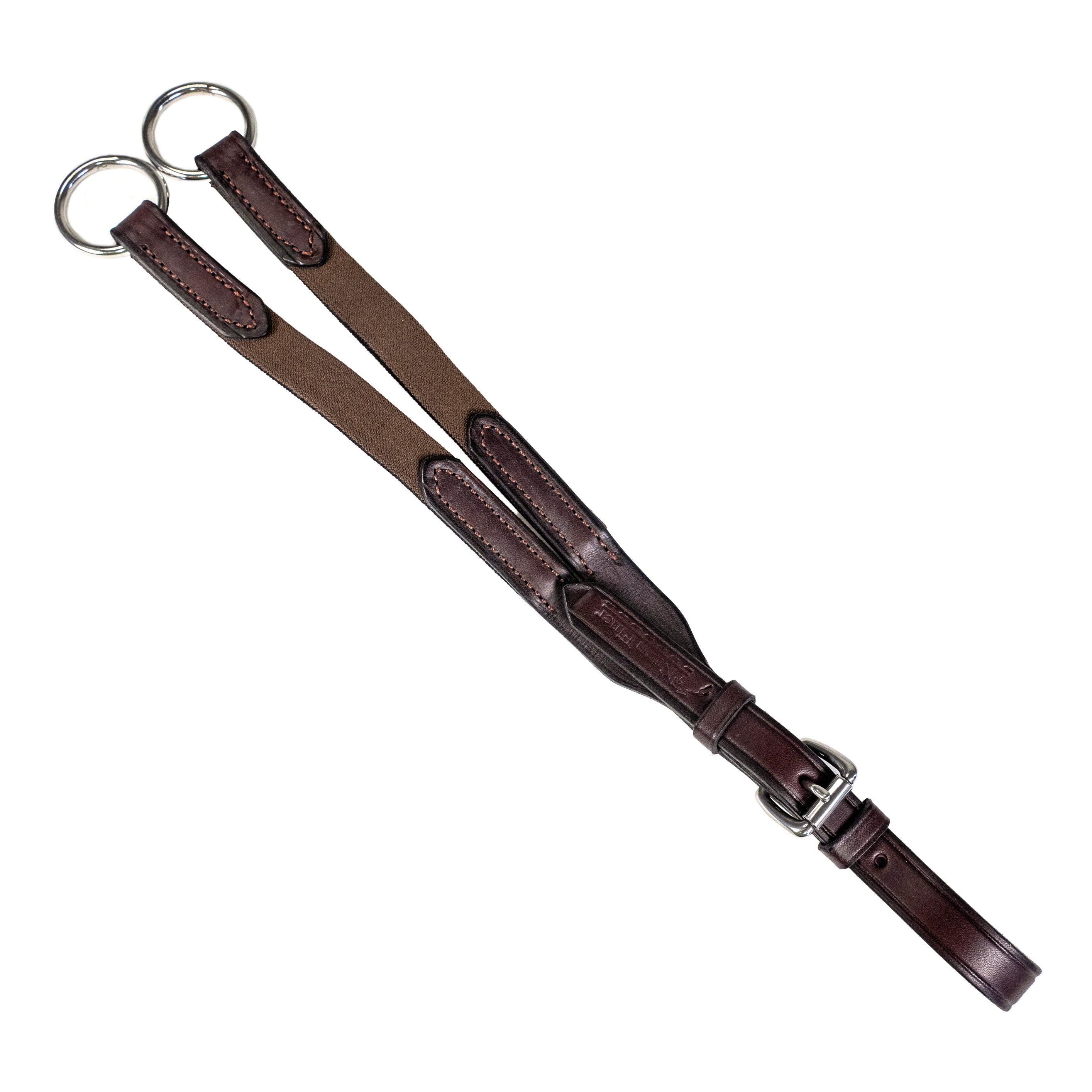 Full view of the havana Nunn Finer Elastic Running Martingale Attachment on a plain background
