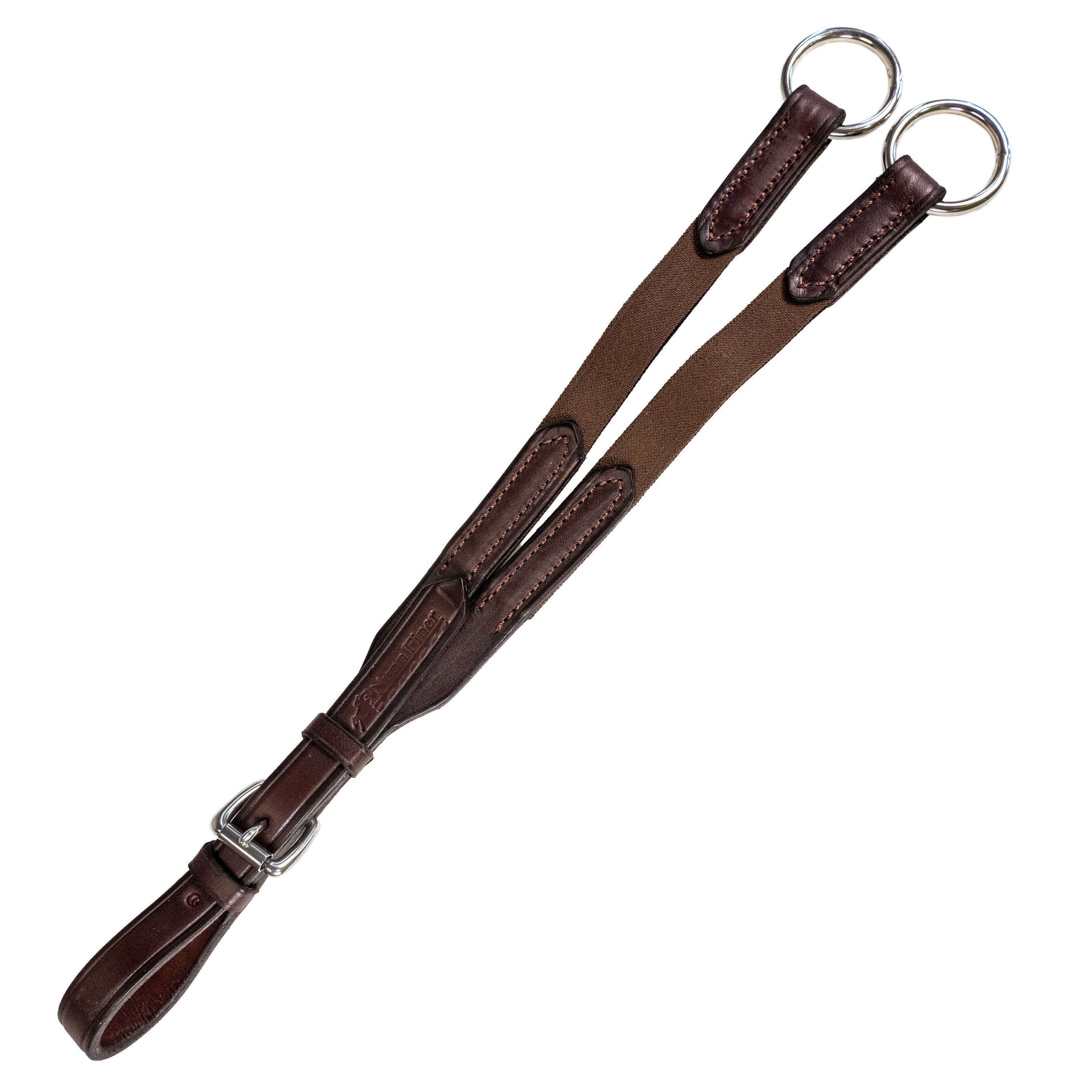 Full view of the havana Nunn Finer Elastic Running Martingale Attachment on a plain background
