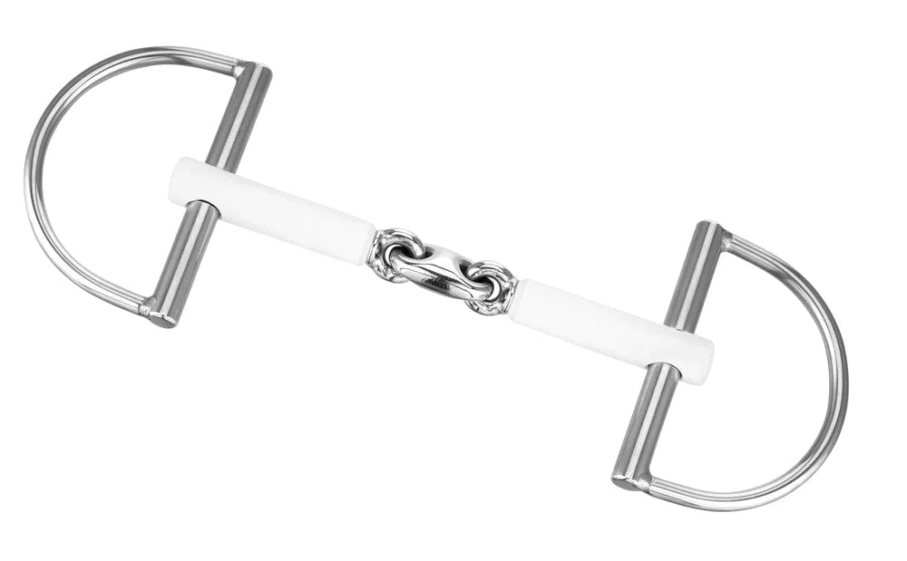 Full view of the Herm Sprenger NATHE "Traditional" Hunter D-Ring Bit on a white background