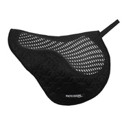 Side view of the black and silver Majyk Equipe Contact-X Anti-Slip XC Pad on a white background