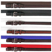 View of an assortment of Nunn Finer Soft Grip Rubber Reins on a white background