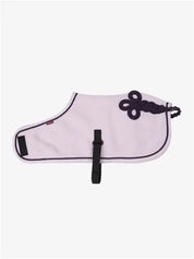 Light purple toy horse fleece cooler on white background