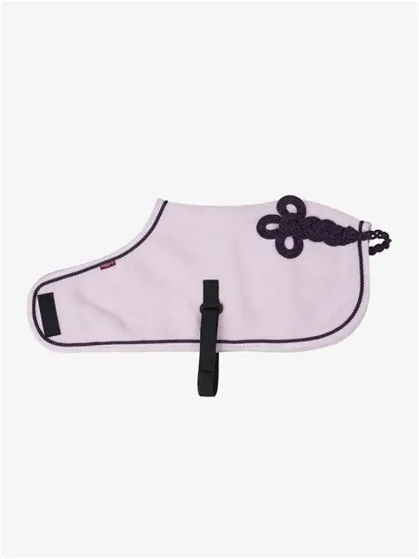 Light purple toy horse fleece cooler on white background