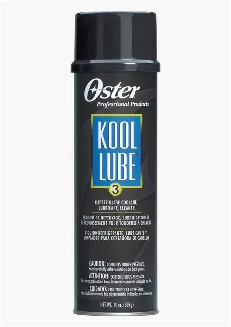 Front view of a 14 oz can of Oster Kool Lube Spray 3 on a white background
