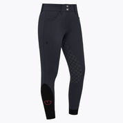 Cavalleria Toscana Full Grip Dressage Breeches in charcoal, angled front view