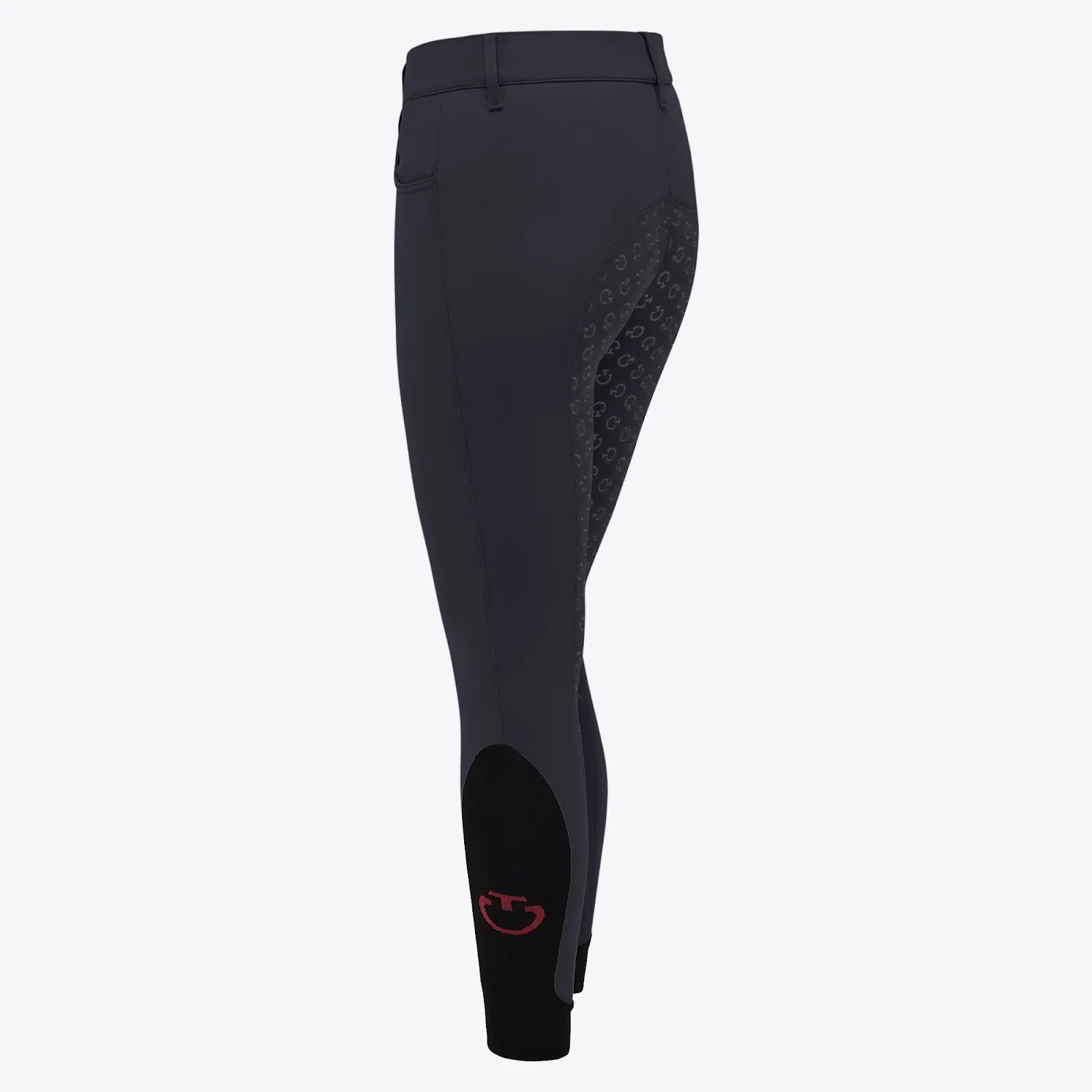 Cavalleria Toscana Full Grip Dressage Breeches in charcoal, angled back view