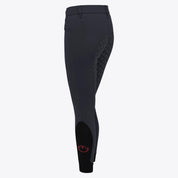 Cavalleria Toscana Full Grip Dressage Breeches in charcoal, angled back view