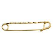 View of the gold twisted Perri's Stock Tie Pin on a white background