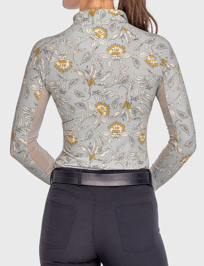 4 Zip Long Sleeve Sun Shirt on a plain background