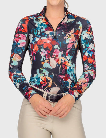4 Zip Long Sleeve Sun Shirt on a plain background