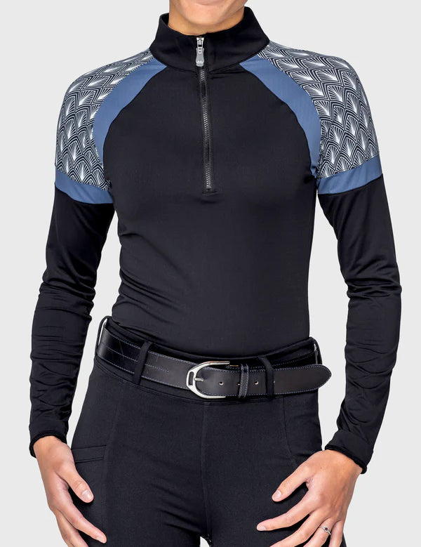 4 Zip Long Sleeve Sun Shirt on a plain background