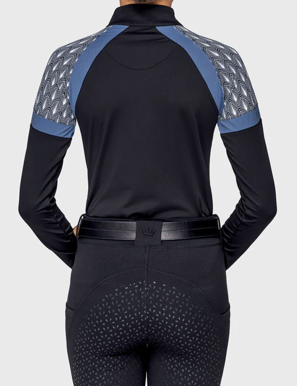4 Zip Long Sleeve Sun Shirt on a plain background
