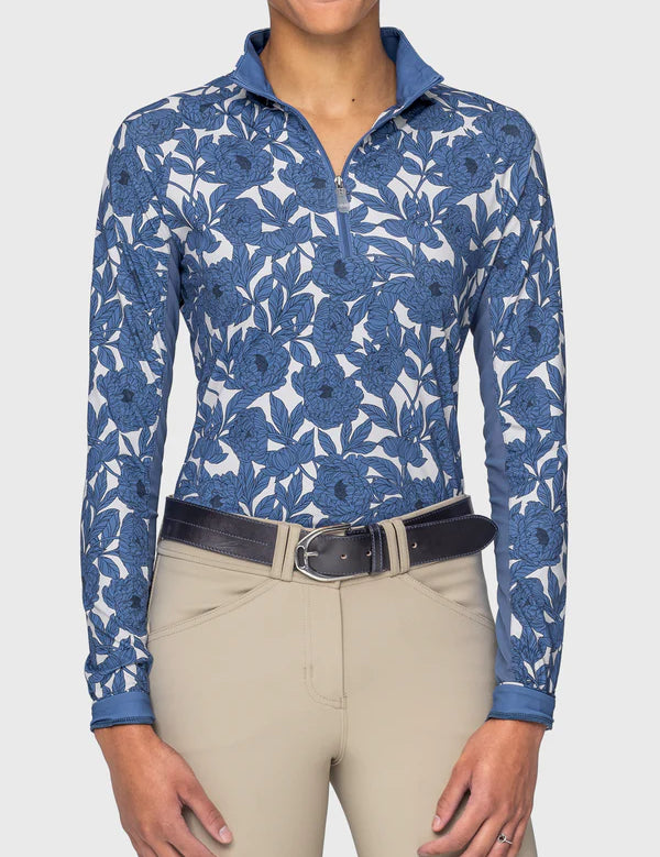 4 Zip Long Sleeve Sun Shirt on a white background