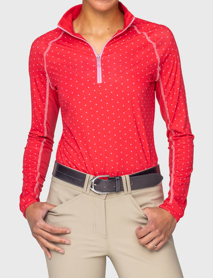 4 Zip Long Sleeve Sun Shirt on a plain background