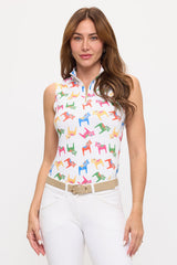 Dancing Equestrian Lucky Dala Sleeveless Shirt