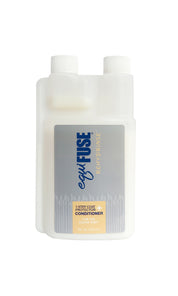 Front view of a 16 oz container of Equifuse Rehydrinse 1-Step Coat Protector + Conditioner on a white background