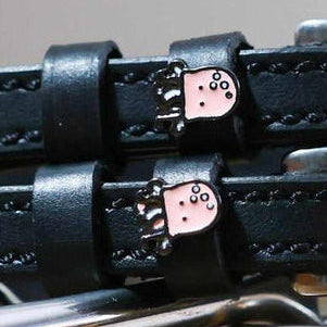 Close-up view of the buckled Octopus Mane Jane Spur Straps