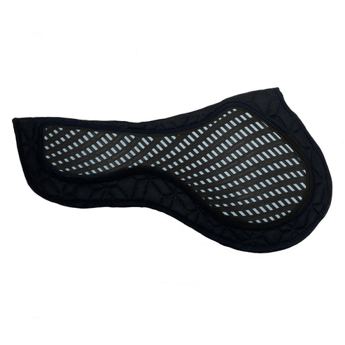 Side view of the Majyk Equipe Contact-X Reversible Anti-Slip Half Pad in black on white background