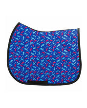 Side view of the Sweet-ish Fish Dreamers & Schemers Saddle Pad on a white background