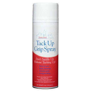 Front view of a can of Tack Up Grip Spray on a white background