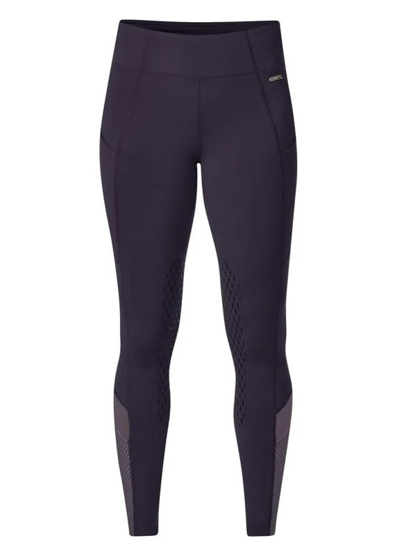 Front view of the Galaxy Blue Moon Kerrits Freestyle Knee Patch Tight on a white background