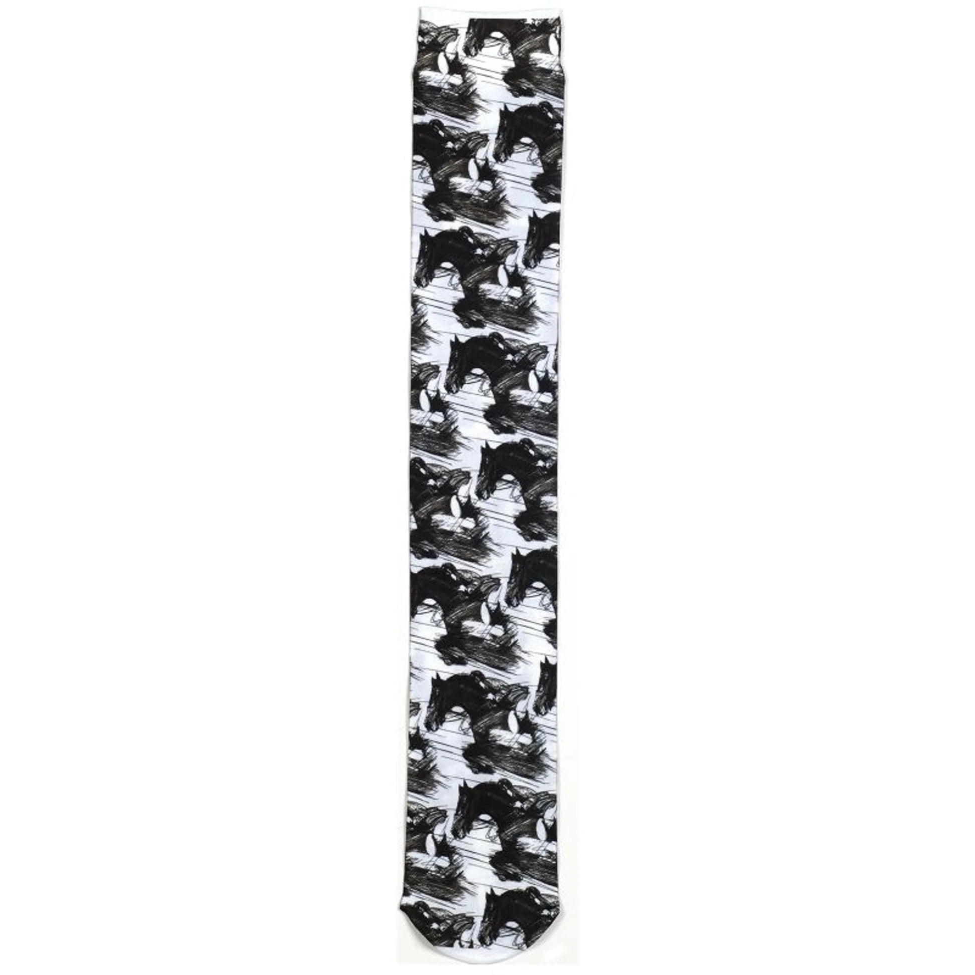 Front view of a Horse Sketch Ovation Zocks Boot Sock on a white background