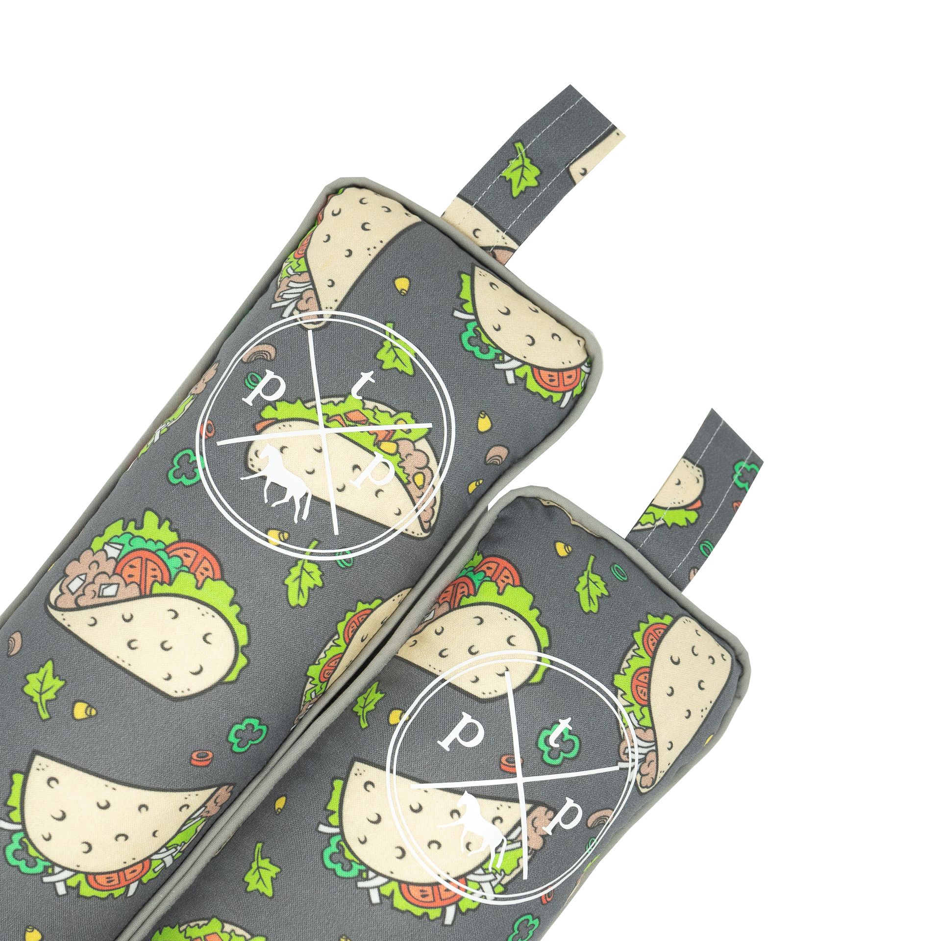Front view of a pair of Taco-Bout It Posh Pony Boot Stuffers on a white background