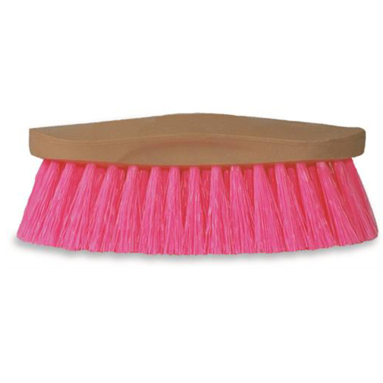 Side view of the pink Decker Grip Fit Rebel Pink Brush on a white background
